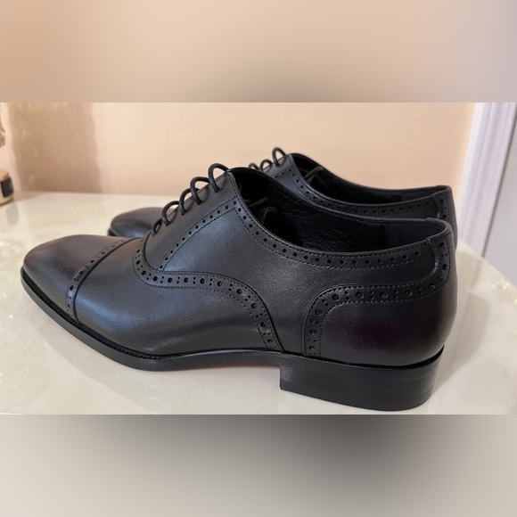 Alipasinm Men's Dress Shoes Size 8.5 Black Oxford Formal Modern Leather Shoes - Picture 3 of 9